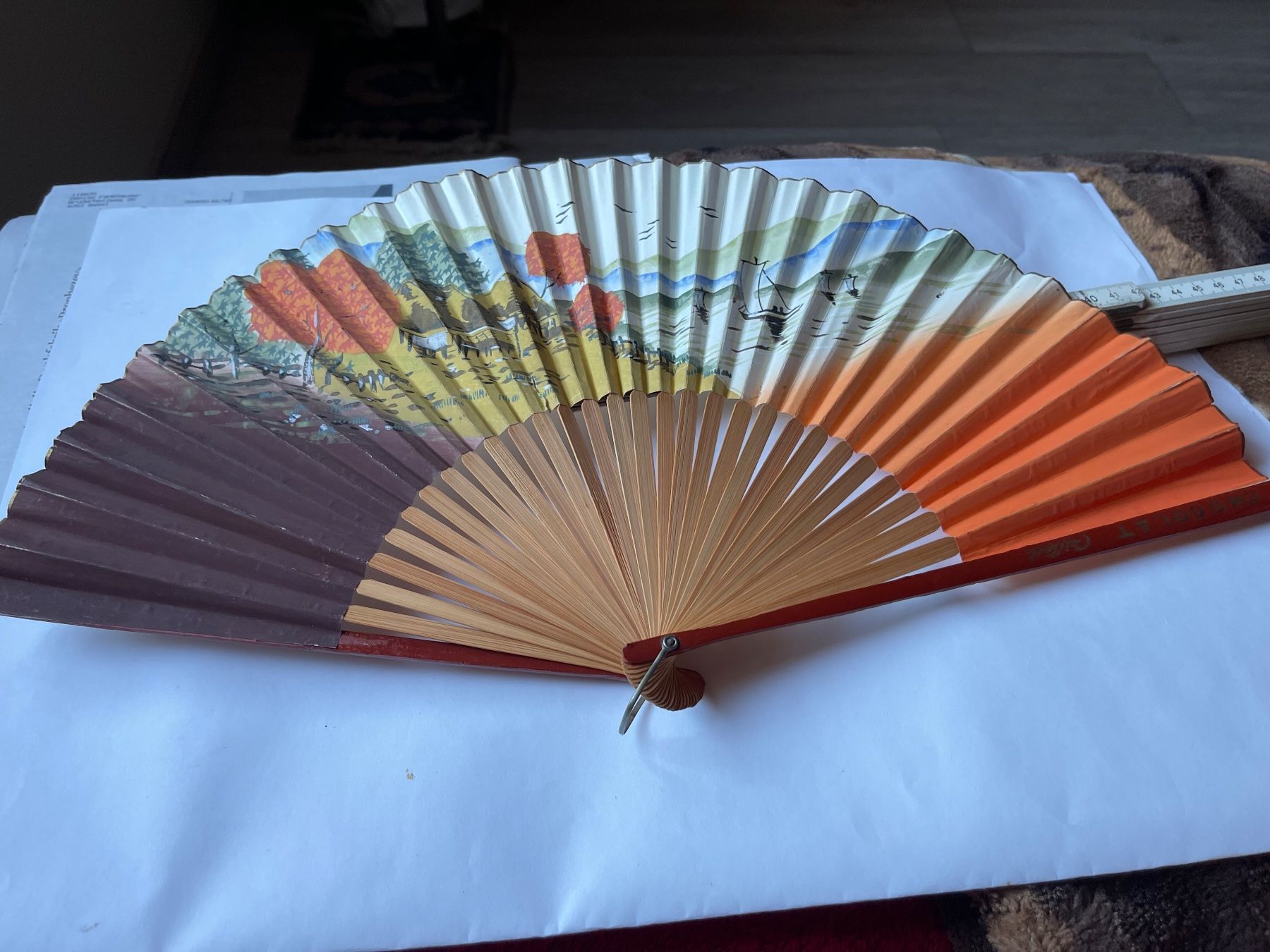 Tutte le decorazioni: Chocolat Cailler Vintage Wind-Fächer, Werbegeschenk , selten – Usato da Basel venduto da TOMFAN 7
