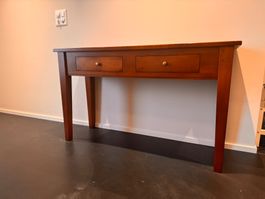 Wandtisch/Garderobe aus massiv Kirschholz BxHxT 130x77x40 cm