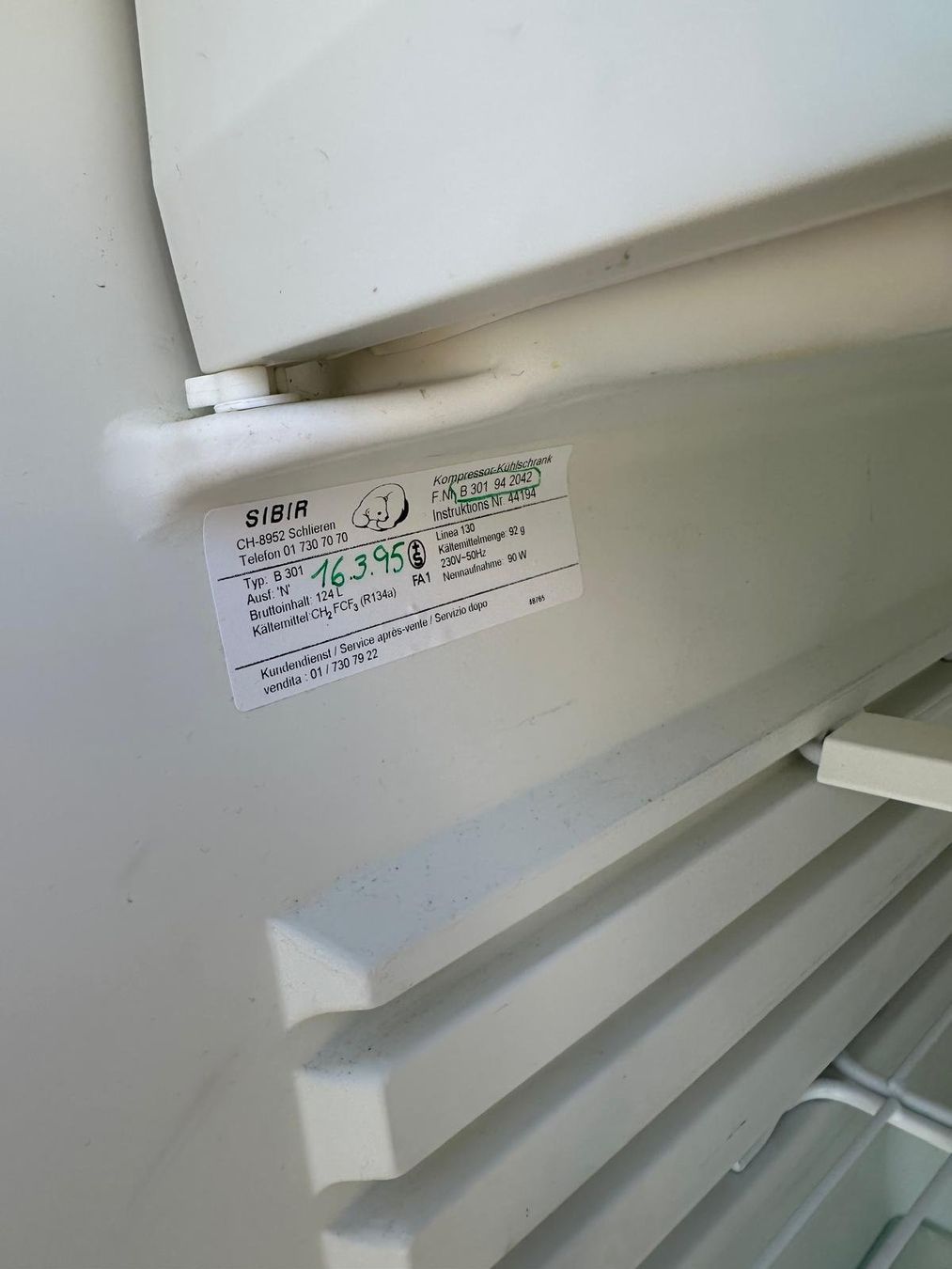 Sibir Frigoriferi: Kühlschrank Einbaukühlschrank SIBIR – Usato da Spreitenbach venduto da Space_X 5