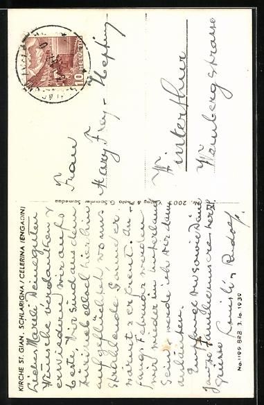 Cartes postales: Schlarigna / Celerina, Kirche St. Gian i – D'occasion à Berlin par bartko-reher 1
