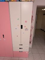 Kinder Kleiderschrank Weiss Rosa mit 3 Schubladen