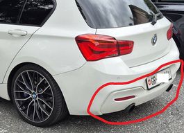 BMW F20 M135i original Heckdiffusor weiss