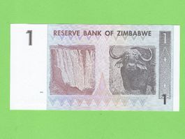 Zimbabwe 1 Dollar Note, Seltenes Sammlerstueck, Top!
