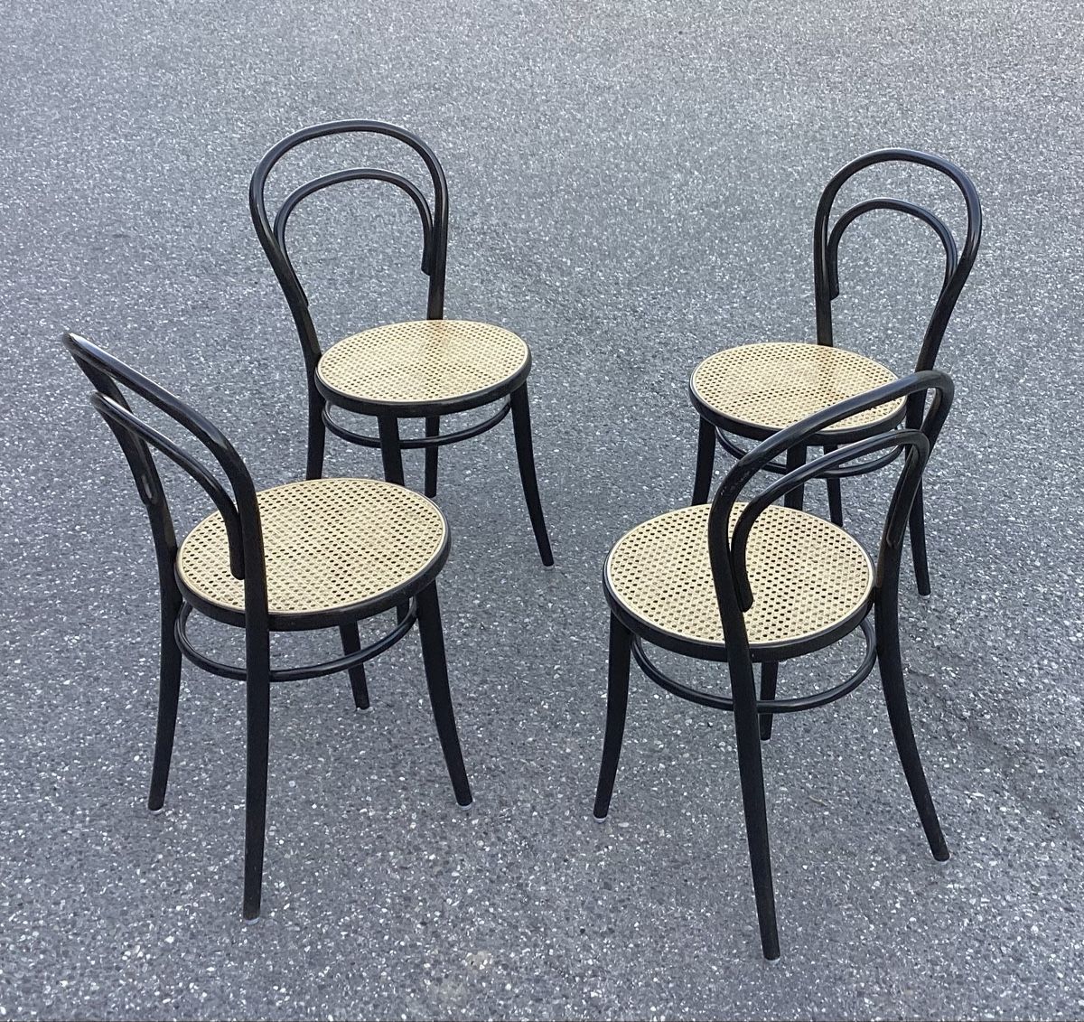 Sedie: Set: Bistrostühle mit Joncgeflecht – Usato da Burgdorf venduto da swintila