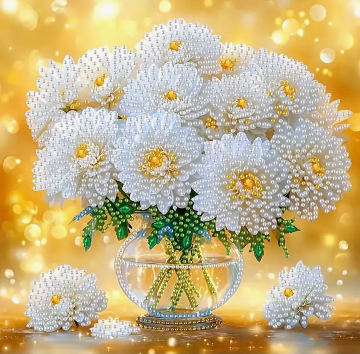 Kit bricolage: Diamond Painting: Blumen 30x30cm – Nuovo e nell'imballaggio originale da Teufenthal AG venduto da MeineSchatztruhe