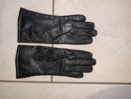 Damen Lederhandschuhe Schwarz Grösse 7 gut erhalten
