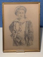 Dessin portrait jeune garçon.