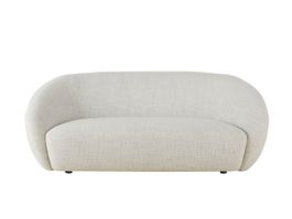 Sofa geschwungen Stoffbezug hellbeige NEU und noch verpackt