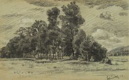 Paul SCHÜRCH (1886-1939)  - Landschaft mit Wäldchen, 1917