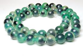 1 Strang echte tolle 2-farbige Achat Perlen 8 mm