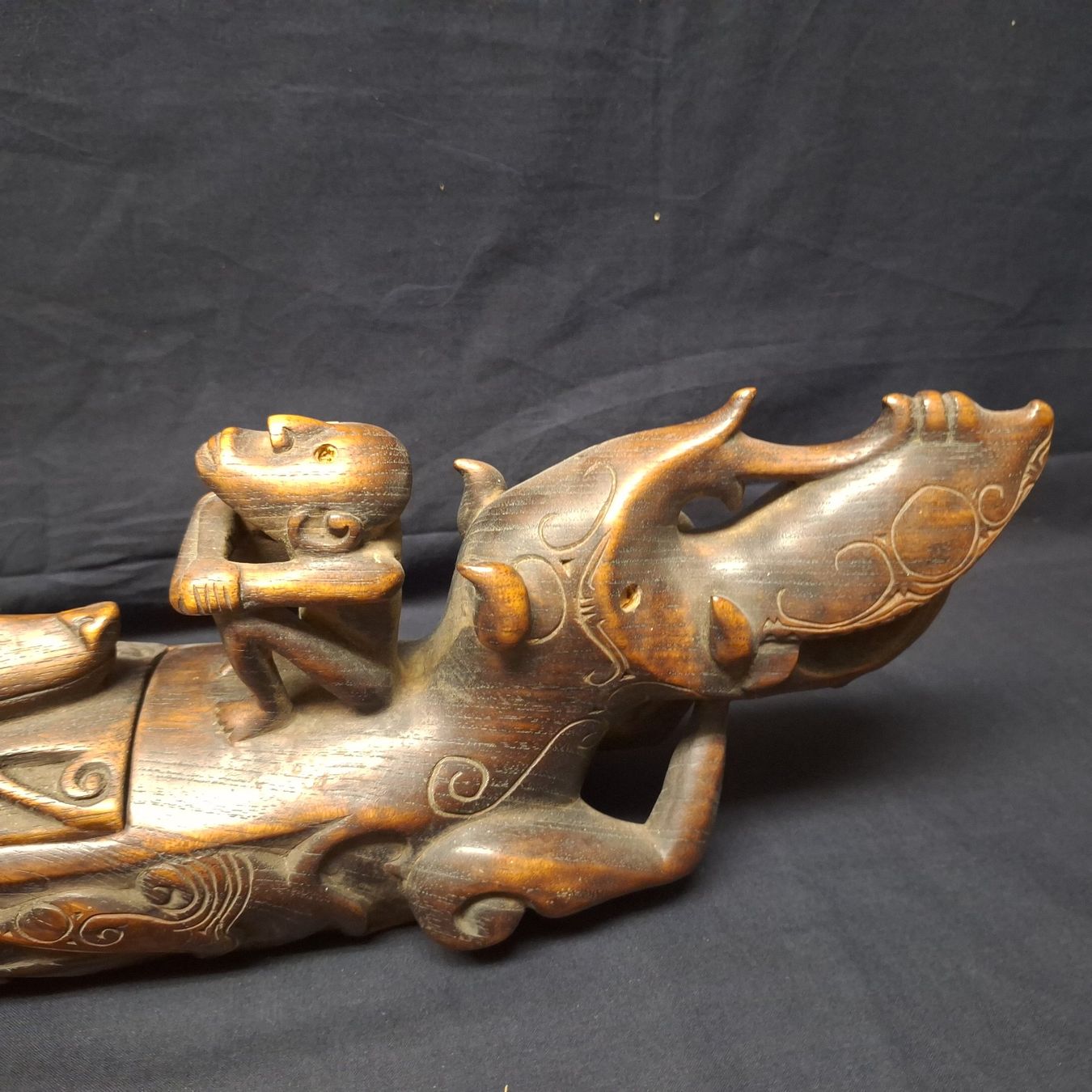 Tutte le decorazioni: Versand möglich! Originelle Holzschatulle, Drache, Echse – Usato da Winterthur venduto da Goldpipau 8