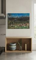 Gemälde Tannen und Bergen handmade 46×33