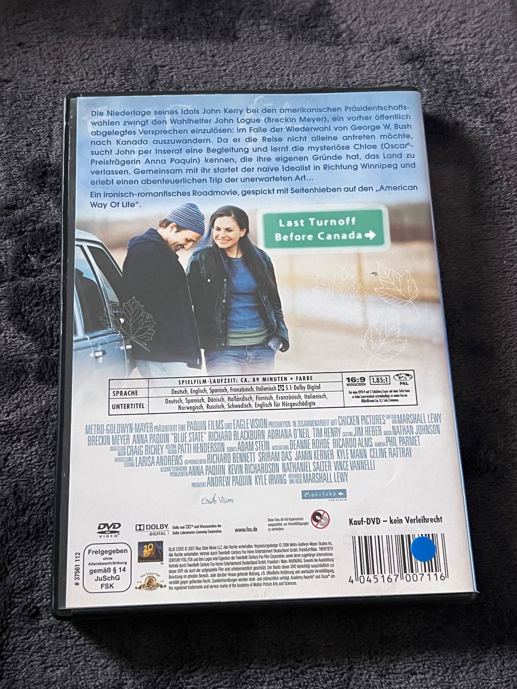 Tutti i DVDs: DVD Blue State - Eine Reise ins Blaue – Usato da Altstätten SG venduto da sheamus 1