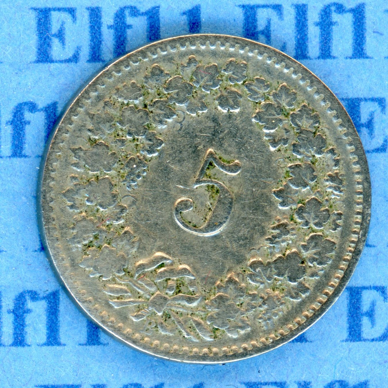 Tutti le monete: CHF___0.05 1901 s 5 Rappen – Usato da Widnau venduto da Elf11 1