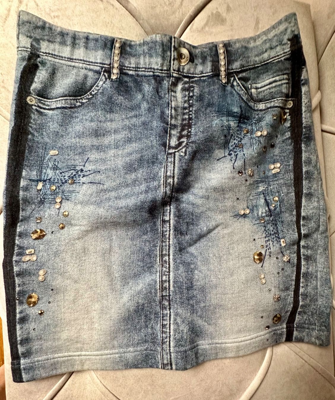 Marc Cain Gonne: Marc Cain Rock in Jeans Optik – Nuovo (secondo la descrizione) da Buchs ZH venduto da KittyInStyle 1