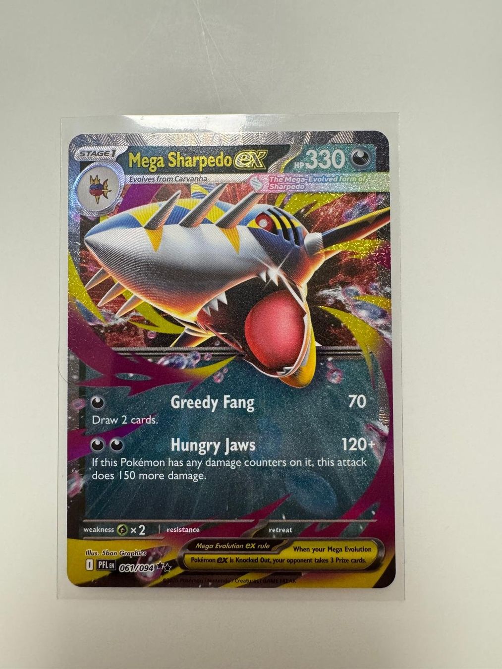 Pokémon Carte collezionabili: Mega Sharpedo ex | Double Rare | PFL 061/094 | EN – Usato da Spreitenbach venduto da Snacky96 2