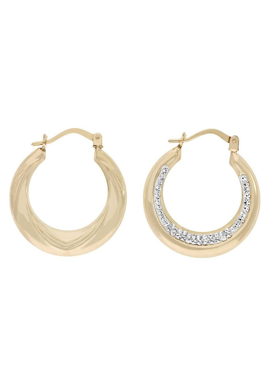 Orecchini pendenti & Orecchini a lobo: Gold 375 Ohrschmuck Creole – Nuovo e nell'imballaggio originale da Hemmental venduto da Goldwelt2