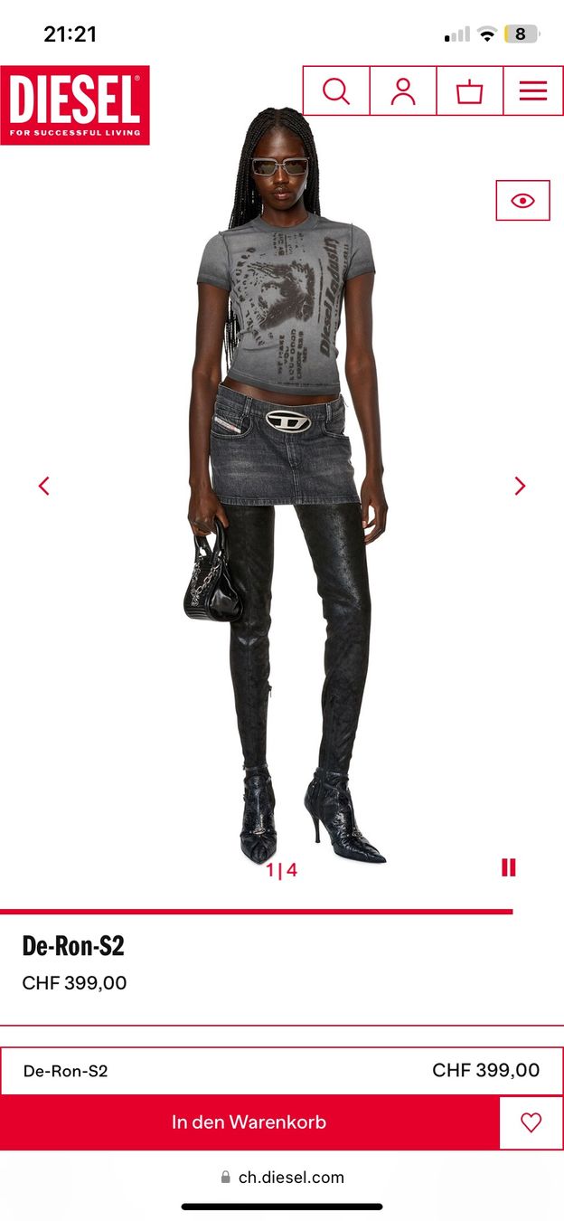 Diesel Gonne: Diesel Minirock aus Denim – Nuovo (secondo la descrizione) da Zürich venduto da Eves.vintage.element 1