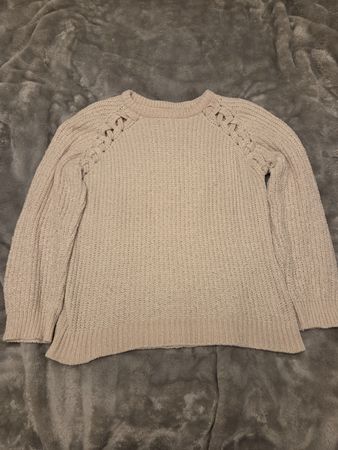 Warmer Chicorée Strickpullover, Beige, Grösse M —