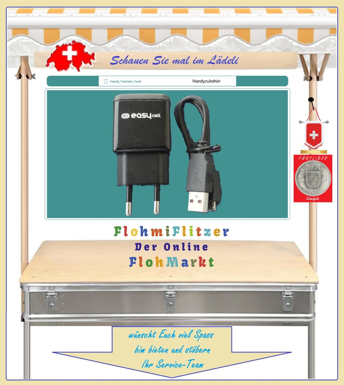 Caricabatterie: easy cell • USB-Ladegerät inklusiv micro ↔ USB Kabel – Nuovo (secondo la descrizione) da Münchwilen TG venduto da FDOF_SHOP