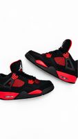 Sneakers Jordan 4 Red Thunder schwarz rot Grösse 42