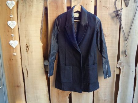 Übergangs Mantel-Jacke ZARA schwarz Gr. XS - 210977