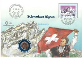 Numisbrief 1991 Schweizer Alpen 700 J. Eidgenossenschaft