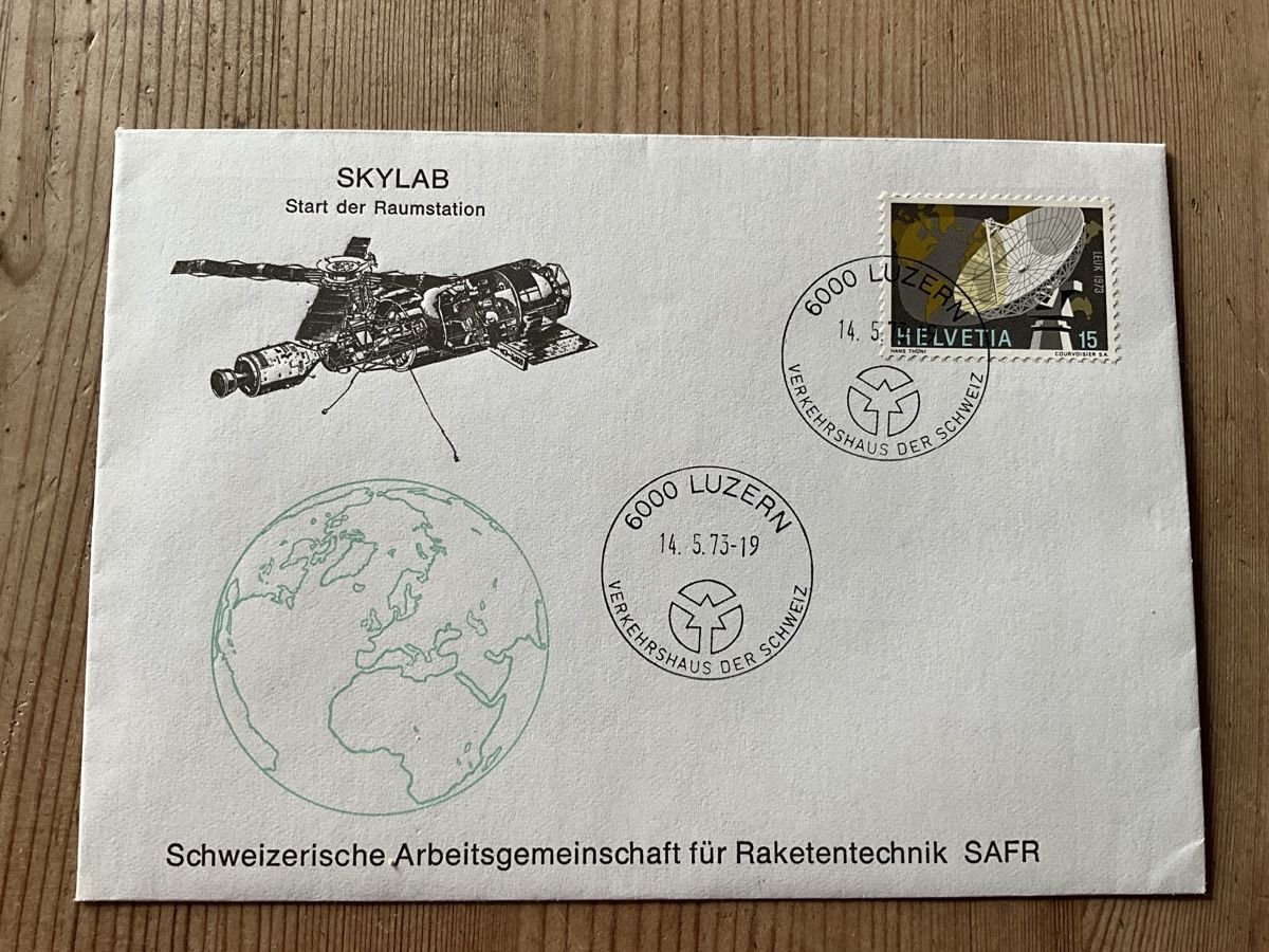 Alle Briefmarken: Skylab Briefmarke, Ersttagsbrief 1973 - Raumfahrtgeschichte – Neu (gemäss Beschreibung) aus Grenchen von Shyla1611