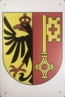 Kanton Genf Geneve Blechschild Genfersee Flughafen Lac Leman