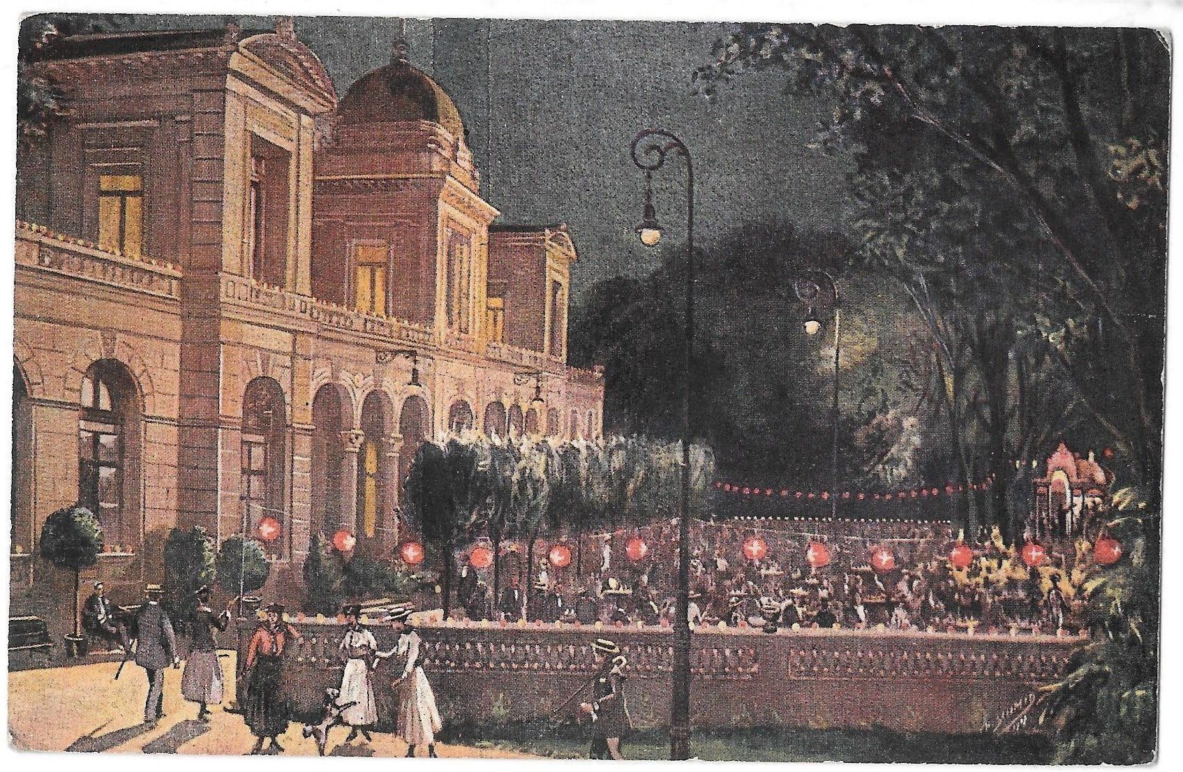 Ansichtskarten: Baden Casino Abendkonzert Illumination – Gebraucht aus Olten von clotaldi