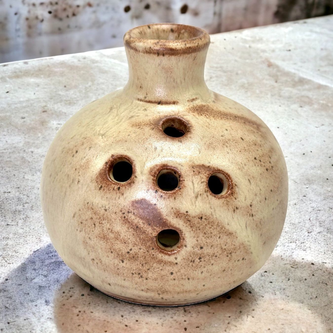 Vasen & Gefässe: Vase pique fleurs en grés d'art émaillé de Vallauris – Gebraucht aus Morges von magicle 1
