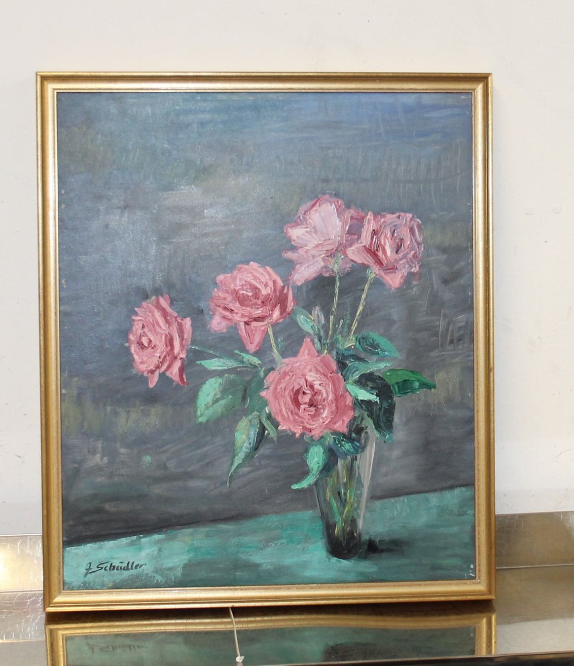 Dipinti: Bild mit Rosen (WS) – Usato da Schaan venduto da antikes_und_kurioses