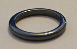 Klassischer Hämatit Fingerring – Anthrazit Metallglanz