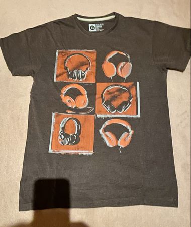 T-Shirt mit Kopfhörermotiv