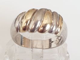Ring bicolor 925 Silber vergoldet Grösse 17.1 mm