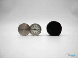 MONDAINE Tischuhr mit Wecker SBB Design Silber