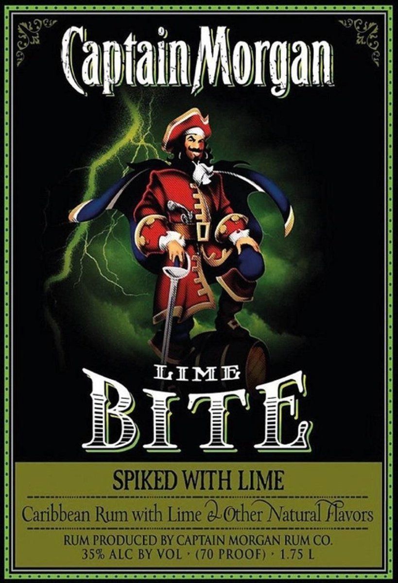 Insegne: Blechschild-CAPTAIN MORGAN-LIME BITE-SPIKED WITH LIME – Nuovo e nell'imballaggio originale da Rupperswil venduto da big-one-sale