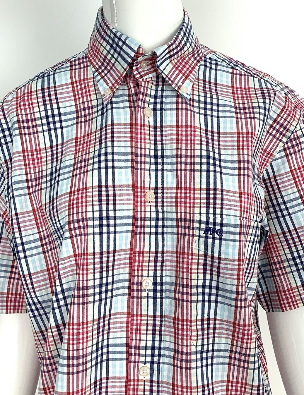 Chemises, T-shirts & Polos: McGREGOR Hemd Kurzarm kariert Baumwolle - EU 176 – D'occasion à Bottmingen par Merkur_Basel 1
