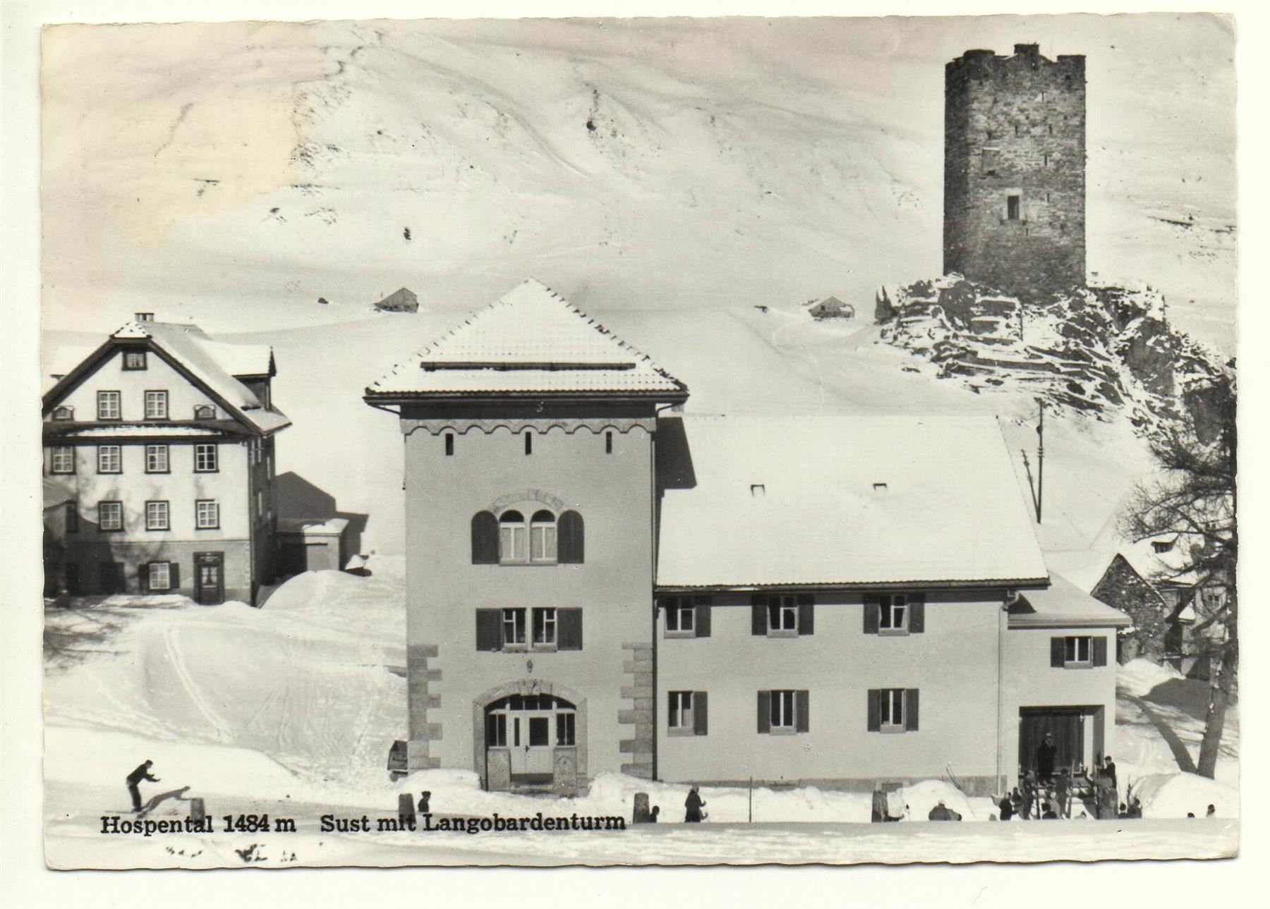 Cartoline postali: HOSPENTAL Sust mit Langobarden Turm – Usato da Jona venduto da philajona