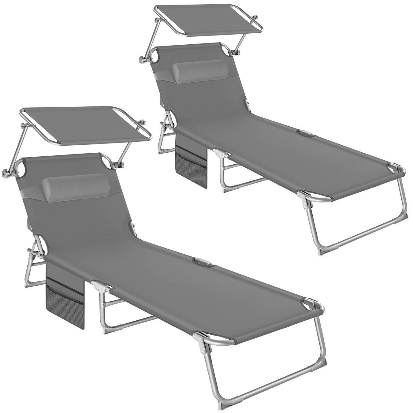 Chaises longues: 2er Set Sonnenliege Chloé grau – Neuf (Voir description) à Murten par Roland.Kemmer.AG