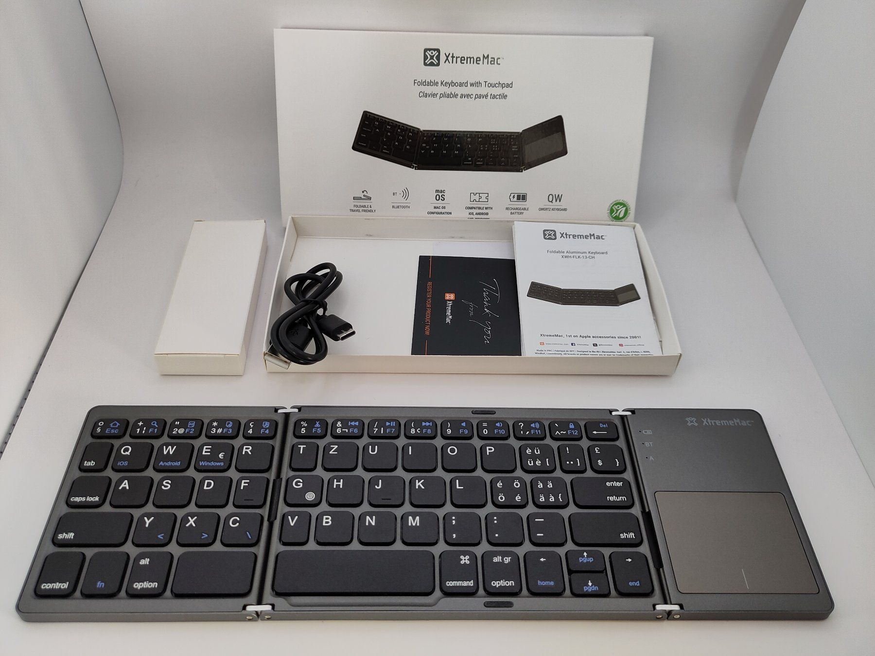Tastiere: NEU: 40x XtremeMac - Faltbare Mini Bluetooth Tastatur CH – Nuovo e nell'imballaggio originale da Oeschgen venduto da AZW_GmbH