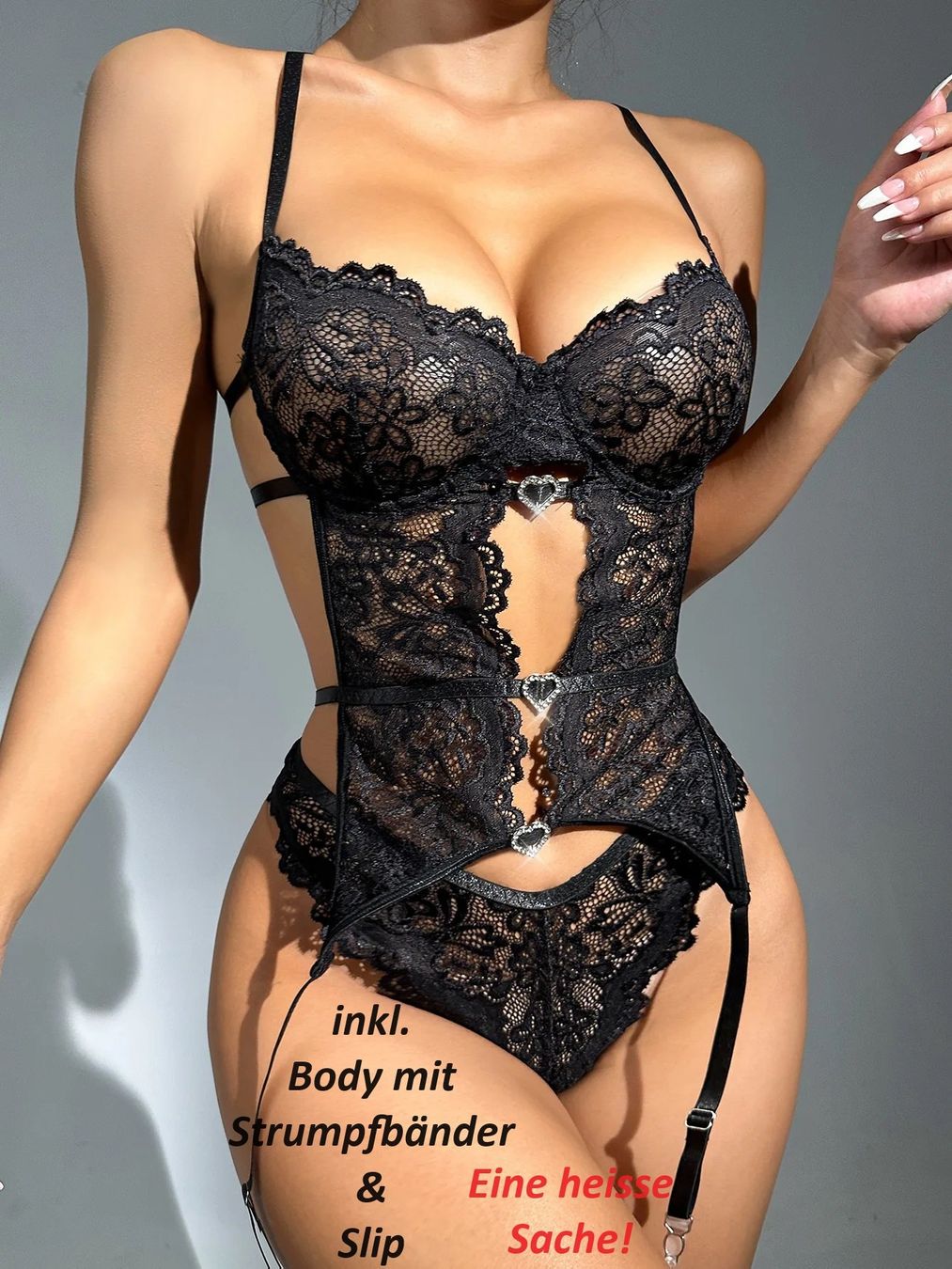 dguv lärm und vibration Latex Look glänzende sexy Body schwarz von Chilirose main image 1