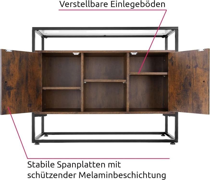Kommoden: Sideboard Glasoberfläche Beistellschrank Einlegeböden NOVA – Neu und originalverpackt aus Lachen SZ von sw3zzy 5