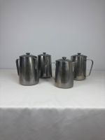 4 Kaffeekannen Edelstahl silber Set gebraucht