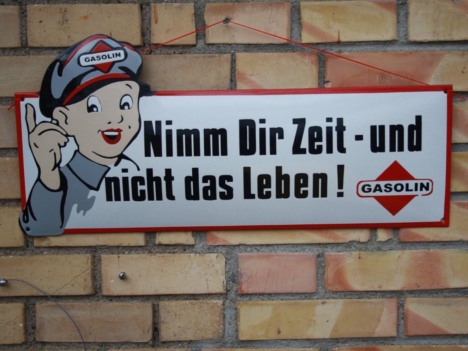 Insegne: GASOLIN EMAIL SCHILD 64 cm. EMAILSCHILD – Usato da Wauwil venduto da Pneuedy 2