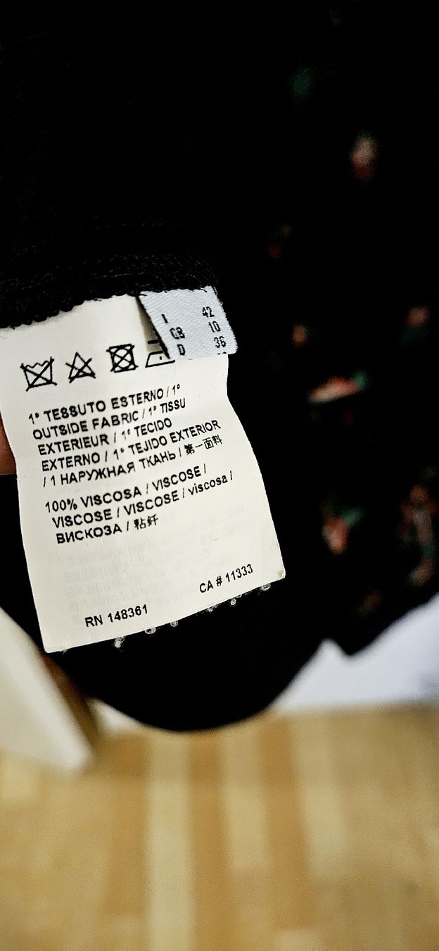 Pinko Vestiti: Pinko Kleid Blumenmuster schwarz Gr. 36 – Usato da Hellbühl venduto da Veci02 4