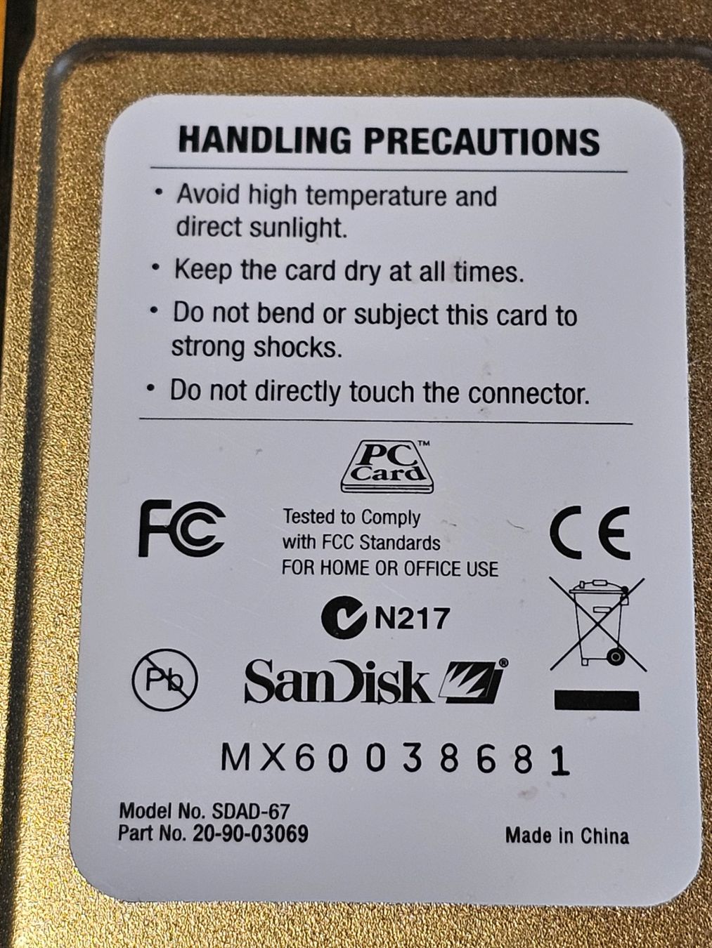 Sandisk Lettori di schede: SanDisk 6-in-1 PC Card Adapter - SDAD-67 – Usato da Pfäffikon ZH venduto da Gugus60 2