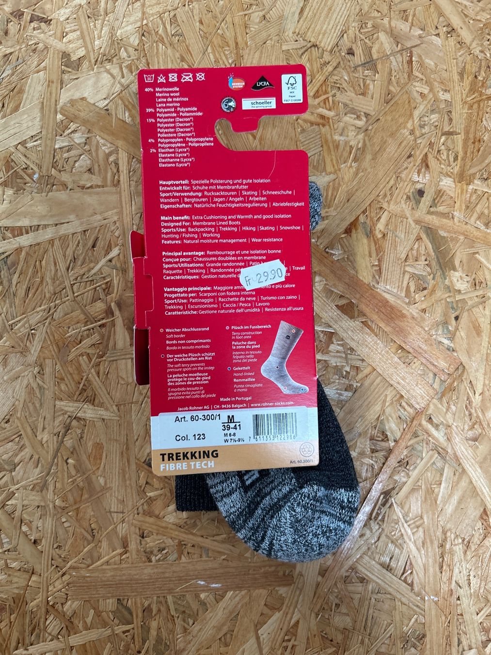 Rohner Calze: Rohner Trekkingsocken Merinowolle Gr. 39-41 – Nuovo e nell'imballaggio originale da Koppigen venduto da Bracher_Mail-House 1