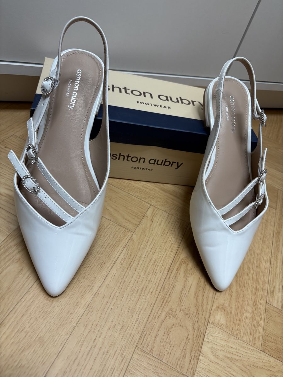 Scarpe da donna: Weisse Slingbacks 40 – Nuovo (secondo la descrizione) da Basel venduto da lolushka 1