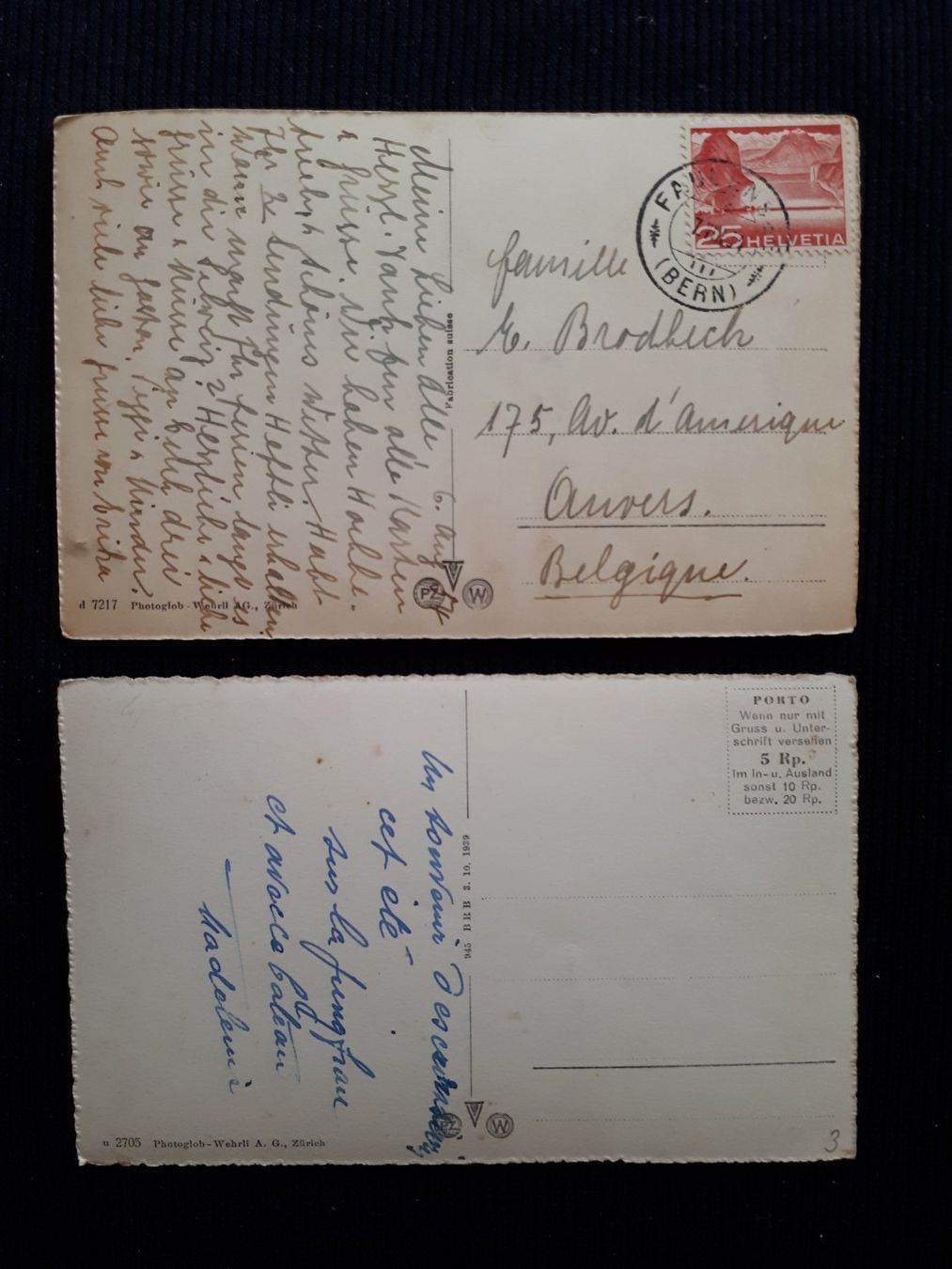 Cartoline postali: 2 AK DAMPFSCHIFF - MOTORSCHIFF - THUNERSEE – Usato da Ponto Valentino venduto da giorgia06 1